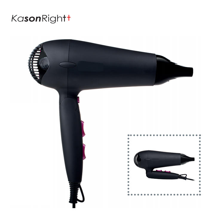 2200W Foldable Powerful DC Motor Fast Drying Ionic Ceramic Hair Dryer, With 2 Speed 3 Temperature, Cool Shot and Removable Filter