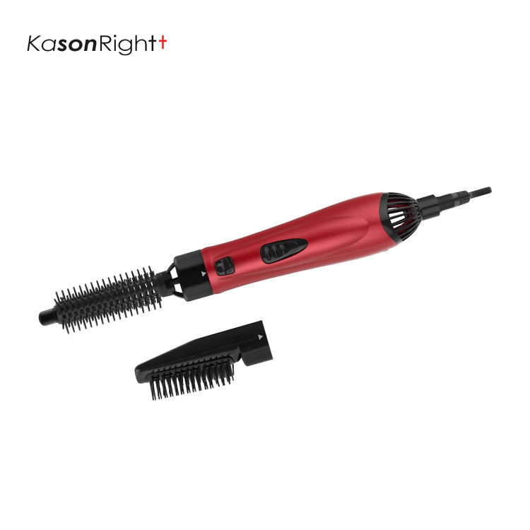 4 in 1 Hair Dryer Brush, Hot Air Brush Set with Interchangable Accessories Head with 2 Speed for Hair Straightening, Volumizer, Curling and Drying